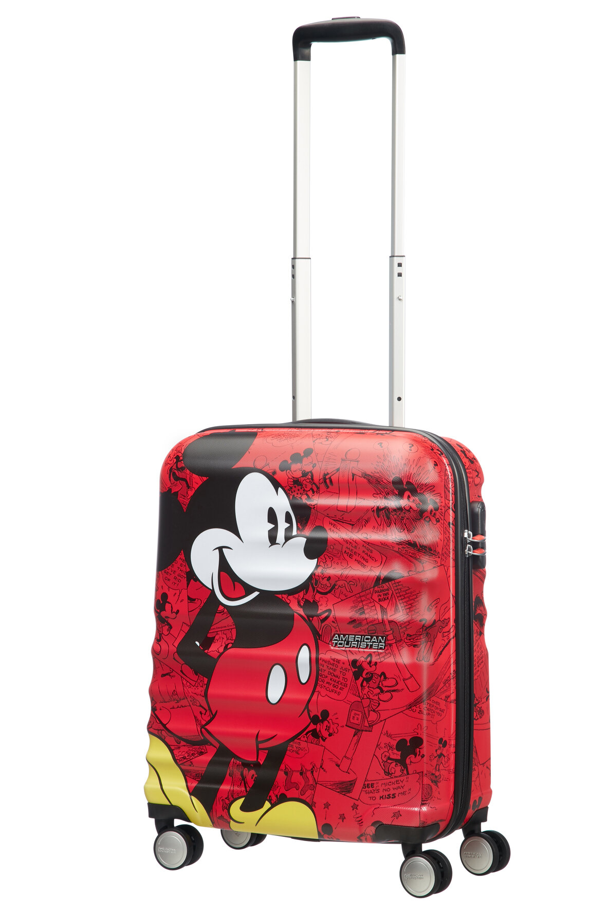 Walizka American Tourister Mickey Mouse Disney legends spin.55/20 widok na walizkę pod skosem w lewo