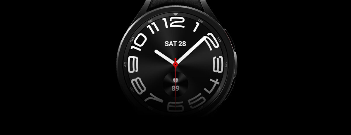 Smartwatch Samsung Galaxy Watch 6 Classic LTE 43mm R955 czarny tarcza zegarka wskazująca godzinę