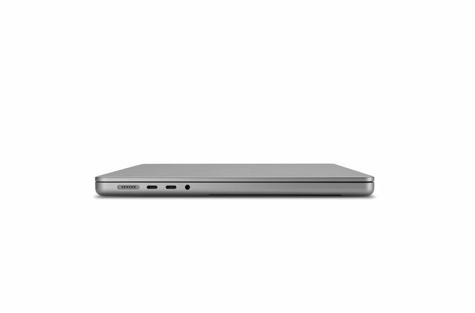 Filtr prywatności Kensington Magnetic MacBook Pro 14” widok zamkniętego laptopa z boku