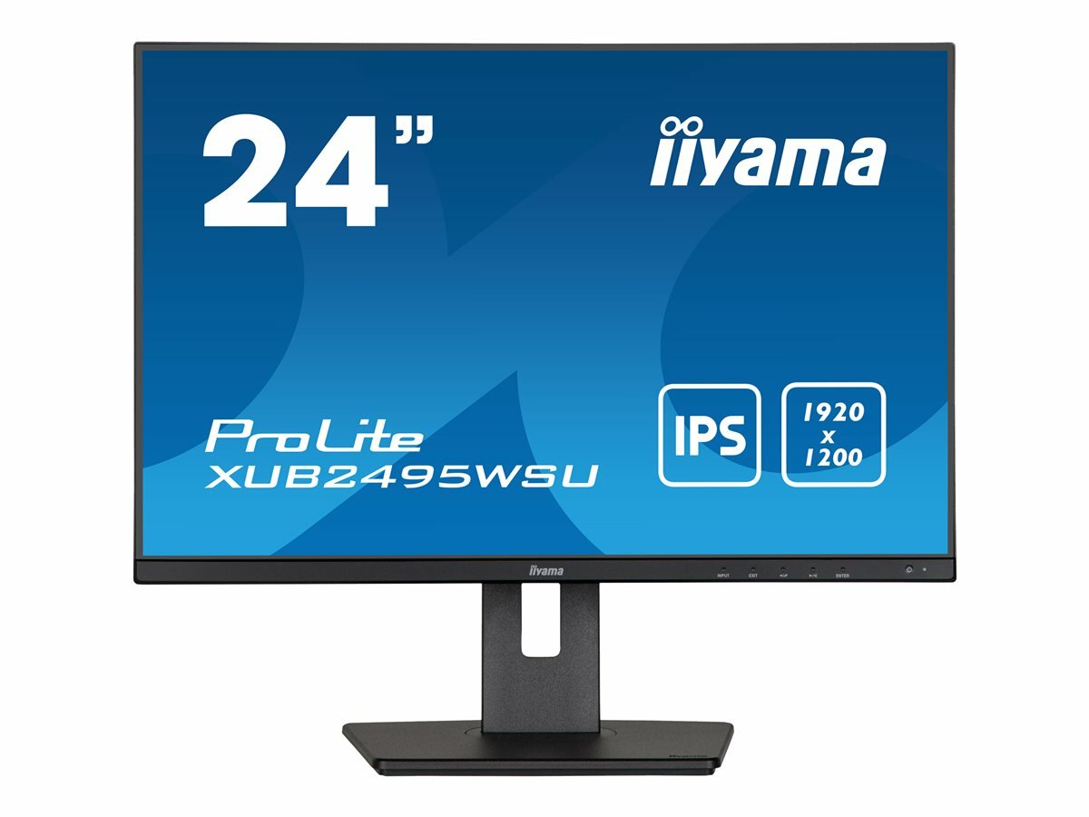 Monitor iiyama ProLite XUB2495WSU-B5 IPS widok monitora od przodu
