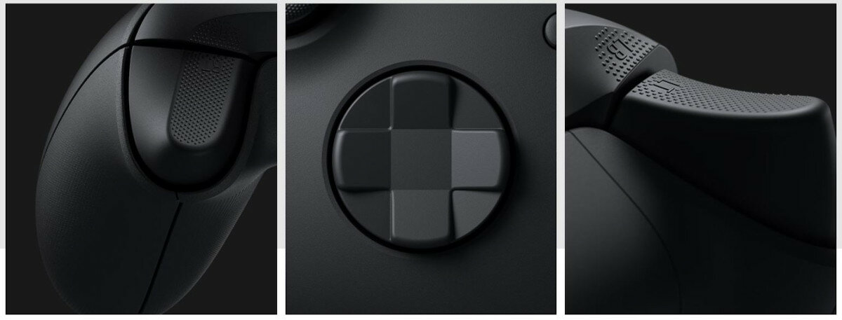 Kontroler Microsoft Xbox Series Wireless fioletowy grafika przedstawiająca zbliżenie na przyciski kontrolera