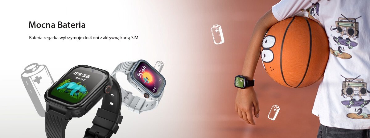 Smartwatch Garett Kids Essa 4G szary  chłopiec ze smartwatchem
