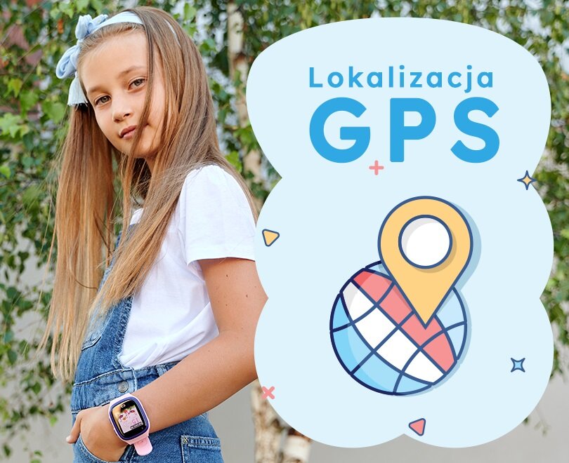 Smartwatch Garett Kids Rock 4G RT czarny prezentacja funkcji Lokalizacja GPS