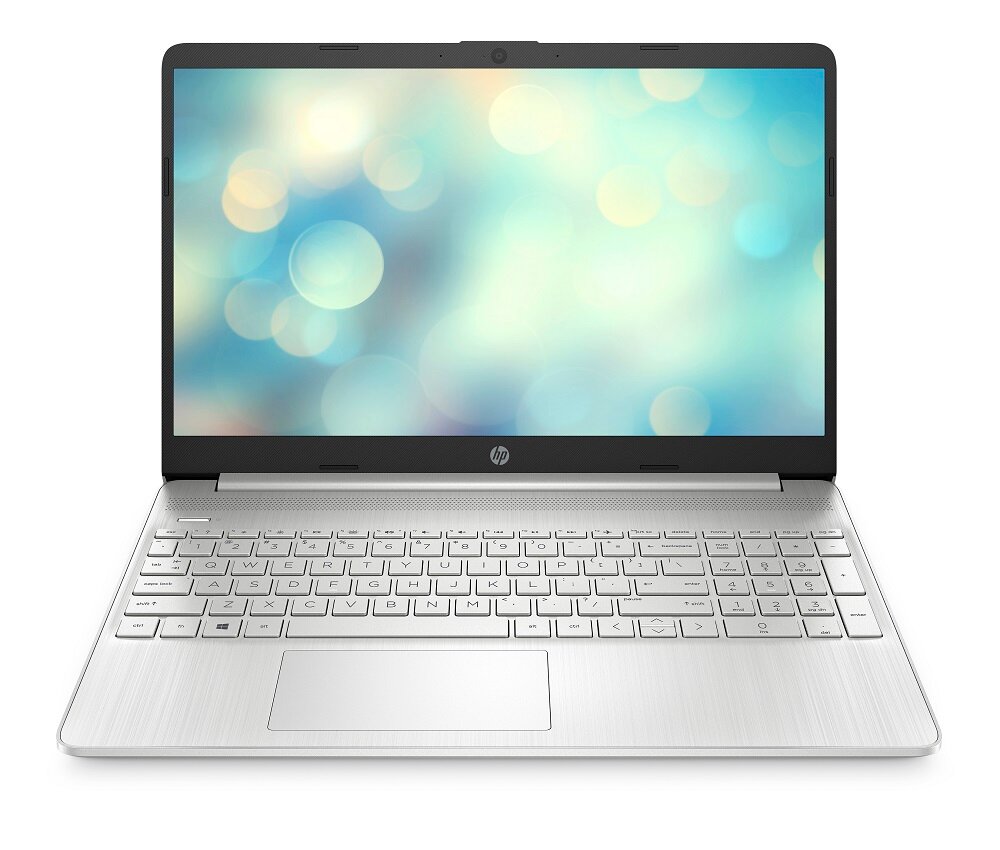 Laptop HP 15s-eq2804nw srebrny 15,6 widok od frontu