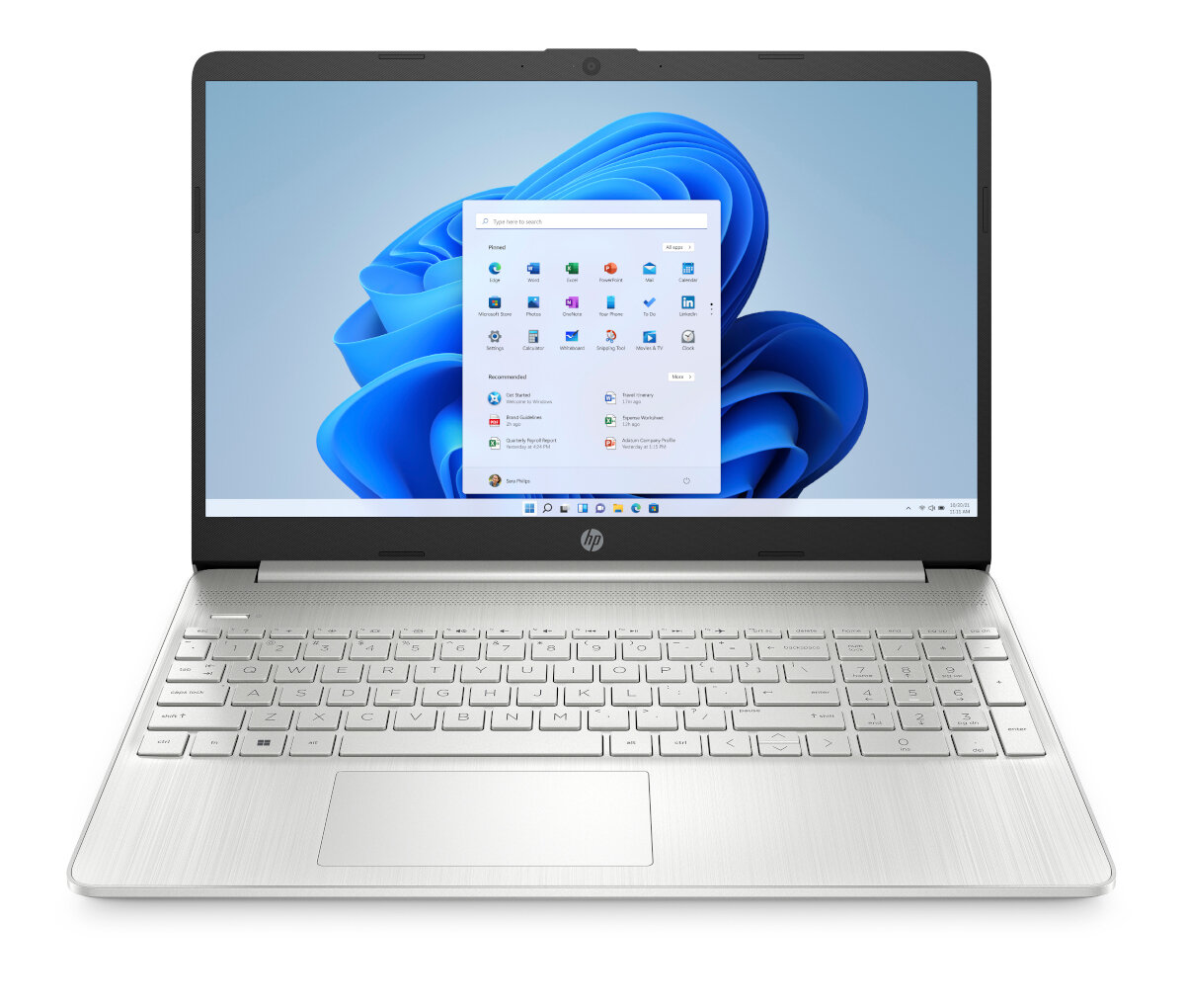 Laptop HP 15s-eq2162nw 15,6' 8/512GB widok na laptop od frontu