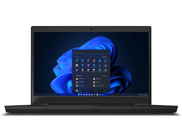 Laptop Lenovo ThinkPad P15v Gen 3 32GB/1TB grafika przedstawia od frontu włączony laptop na białym tle