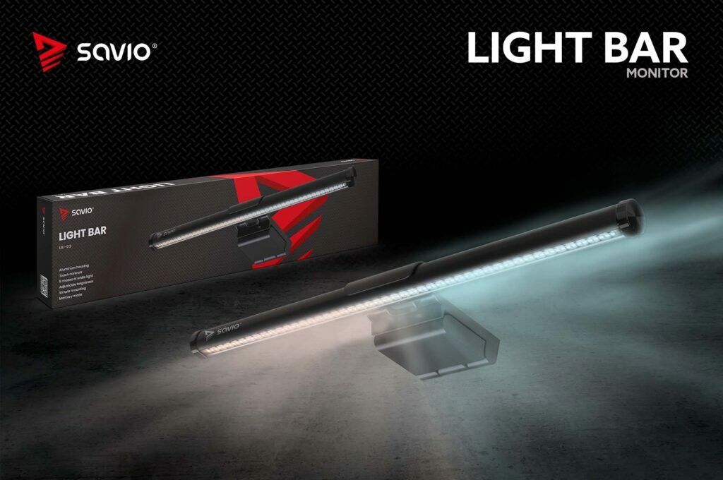 Lampka Savio LB-02 grafika przedstawia lampkę pod skosem