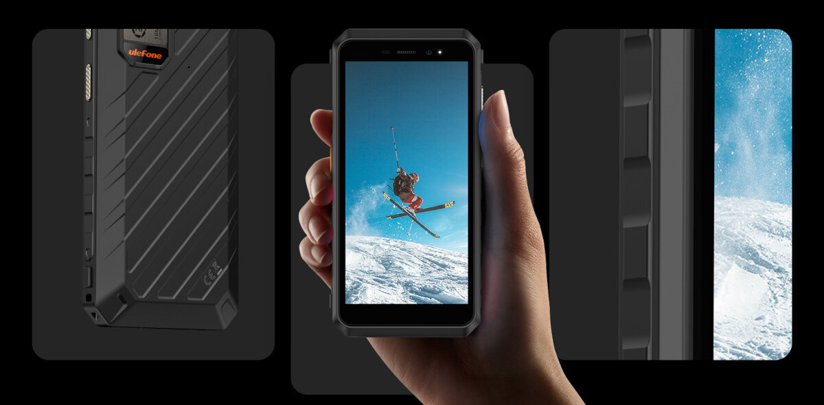 Smartfon Ulefone Power Armor X11 4GB/32GB czarny widok na dłoń trzymającą telefon od frontu