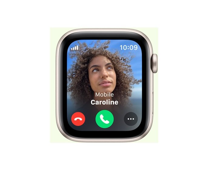 Smartwatch Apple Watch SE GPS 40mm księżycowa poświata aluminium M/L widoczne przychodzące połączenie na wyświetlaczu smartwatcha