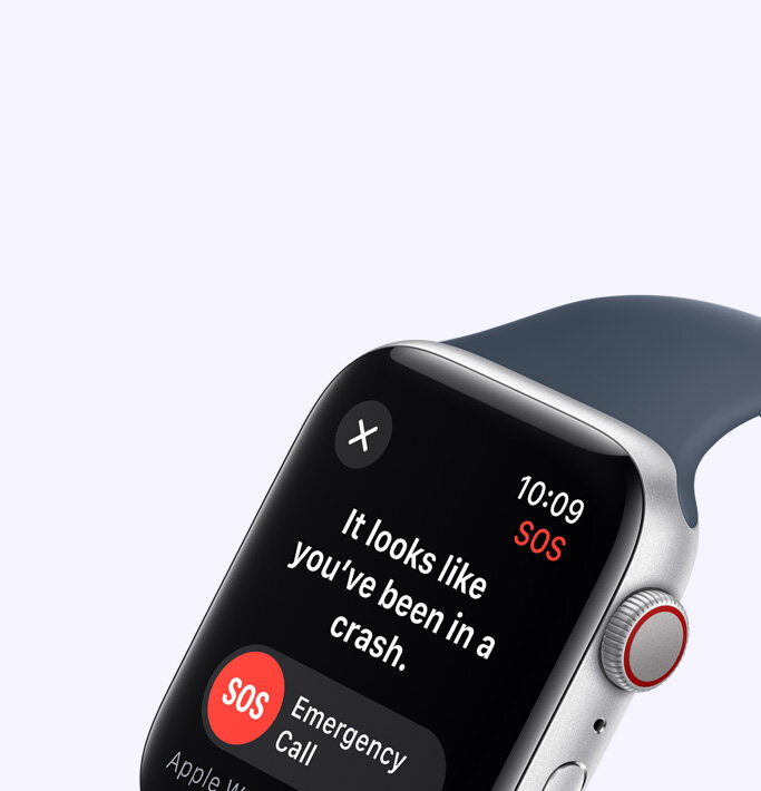 Smartwatch Apple Watch SE GPS 40mm księżycowa poświata aluminium M/L widoczny smartwatch ukosem z funkcją SOS
