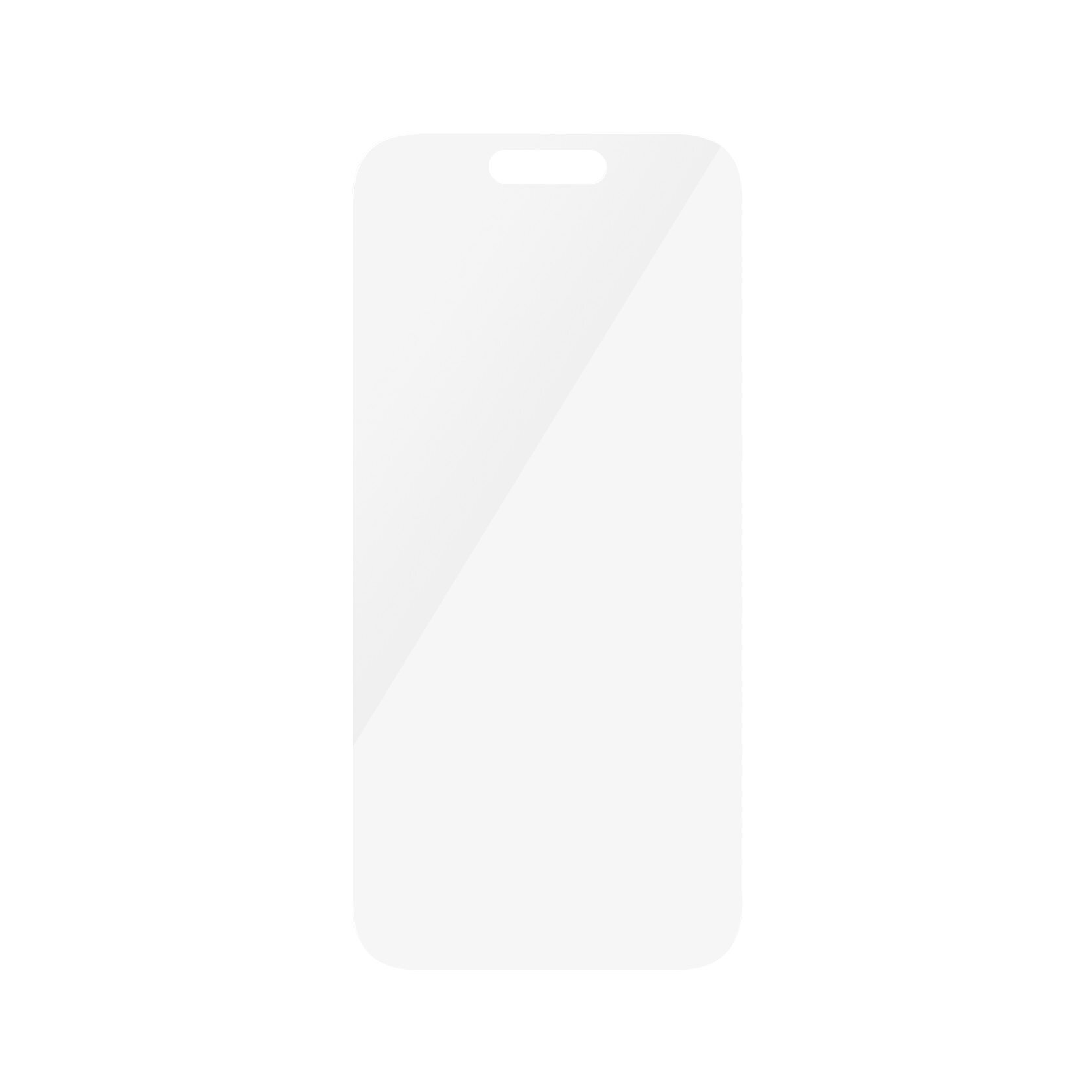 Szkło hartowane PanzerGlass Classic Fit iPhone15 Pro frontem na białym tle