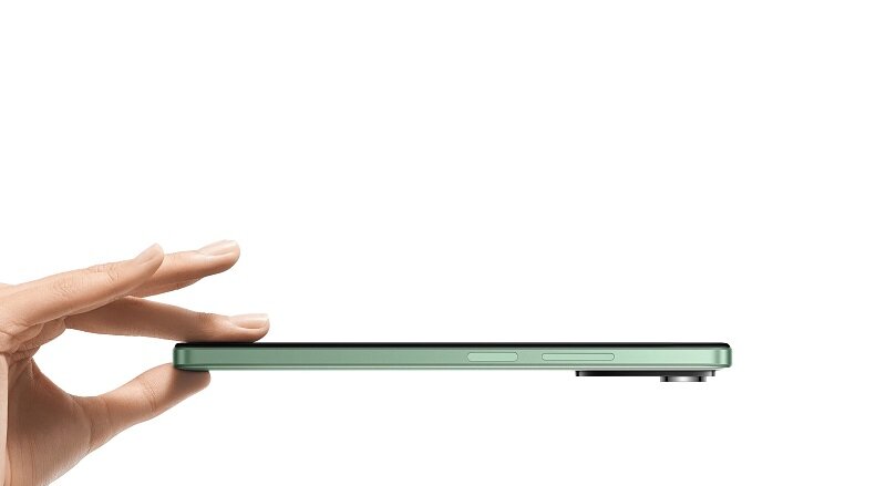 Smartfon Xiaomi Redmi Note 12s 8+256GB czarny grafika przedstawia smartfon od boku trzymany w ręce