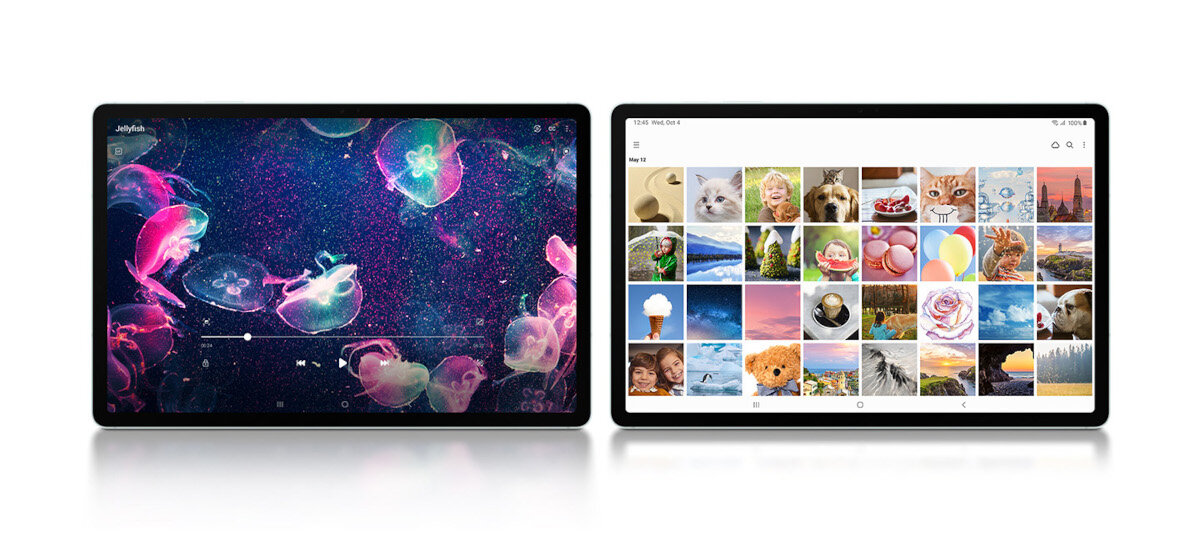 Tablet Samsung Galaxy Tab S9 FE+ grafika przedstawiająca obrazy wyświetlane na tabletach