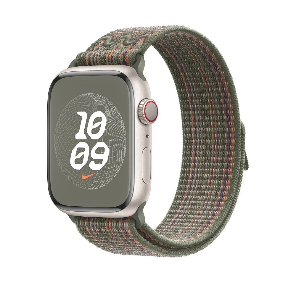 Opaska sportowa Apple Nike MTL33ZM/A grafika przedstawia smartwatch z opaską pod skosem