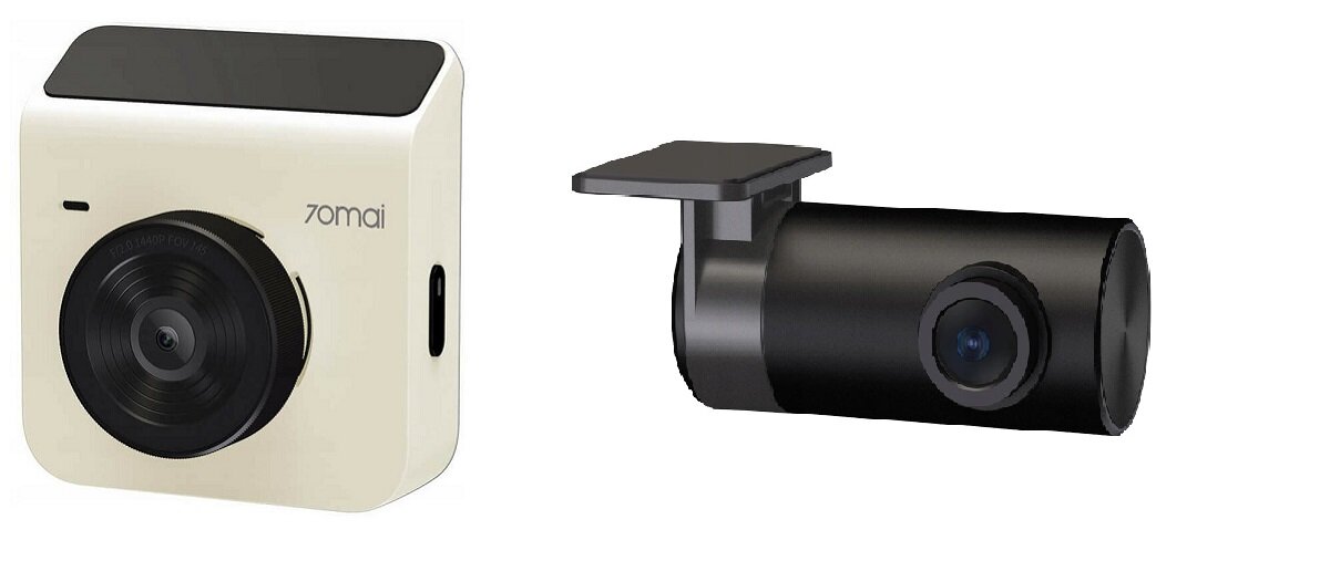 Wideorejestrator 70mai A400 Dash Cam biały + RC09 widok kamery przedniej i tylnej
