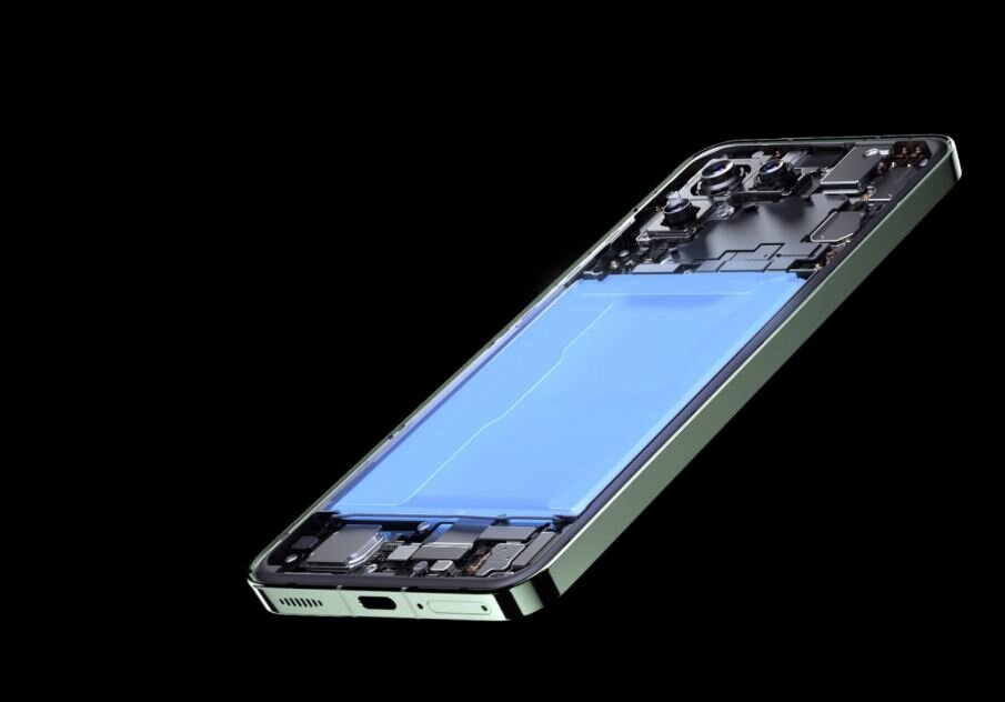 Smartfon Xiaomi 13 8/256GB zielony grafika przedstawiająca baterię smartfona