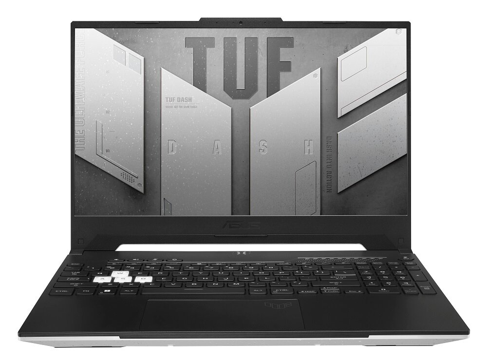Laptop Asus FX507ZV4-LP055W TUF Gaming F15 15,6' 16/512GB grafika przedstawia laptop od frontu