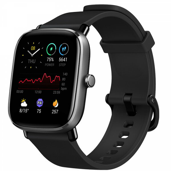Smartwatch Amazfit GTS 2 Mini czarny widok pod skosem