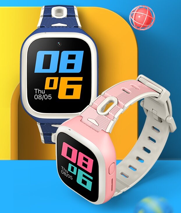 Smartwatch Mibro P5 4G LTE różowy grafika przedstawiająca dwa zegarki