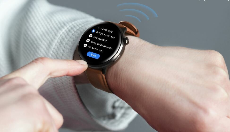 Smartwatch Mibro Lite 2 czarny grafika przedstawiająca wysyłanie wiadomości