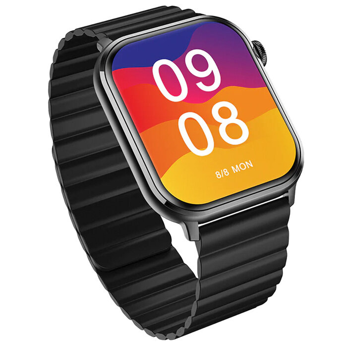 Smartwatch Imilab W02 czarny grafika przedstawia smartwatch pod lekkim skosem