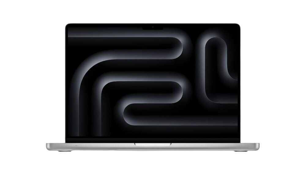 Laptop Apple Macbook Pro 14 M3 1TB srebrny widok z frontu