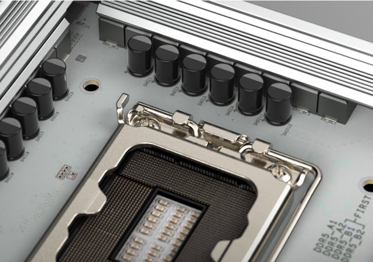 Płyta główna Gigabyte Z790 AORUS ELITE AX ICE LGA 1700 złącze procesora widoczne od góry