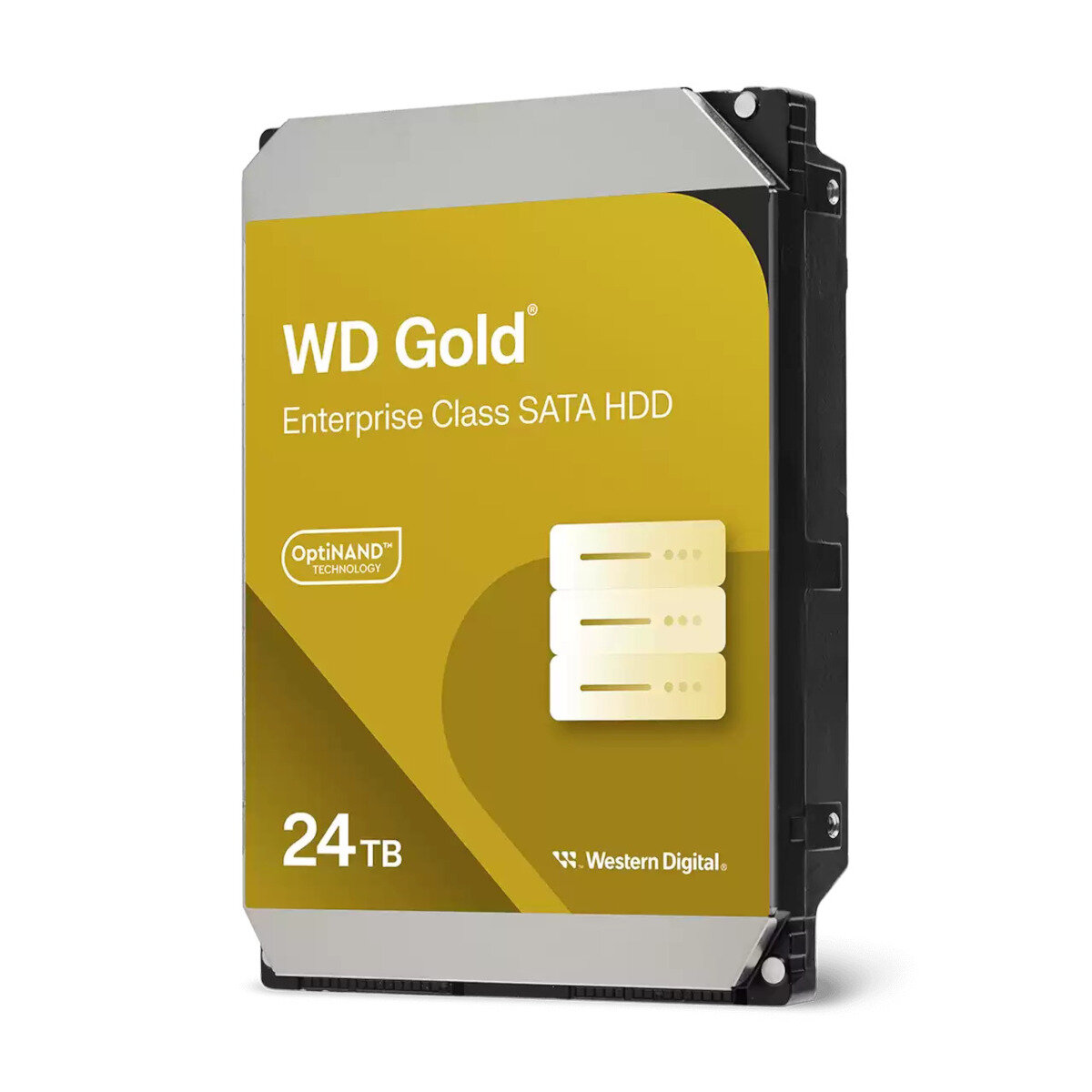 Dysk Western Digital Gold SATA HDD zdjęcie dysku pod skosem