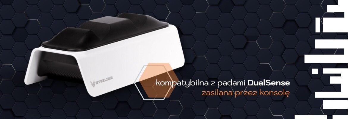 Stacja ładująca Steeldigi Azure Toboggan PS5 grafika przedstawia stację pod skosem