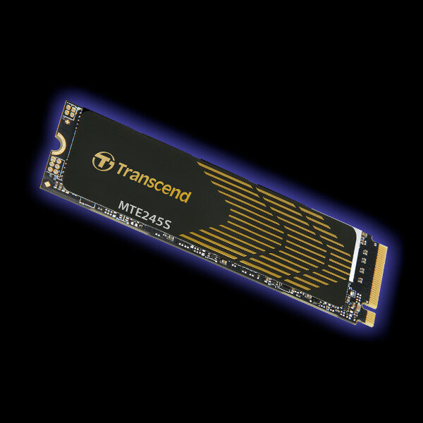 Dysk SSD Transcend 245S PCIe M.2 zdjęcie dysku pod skosem