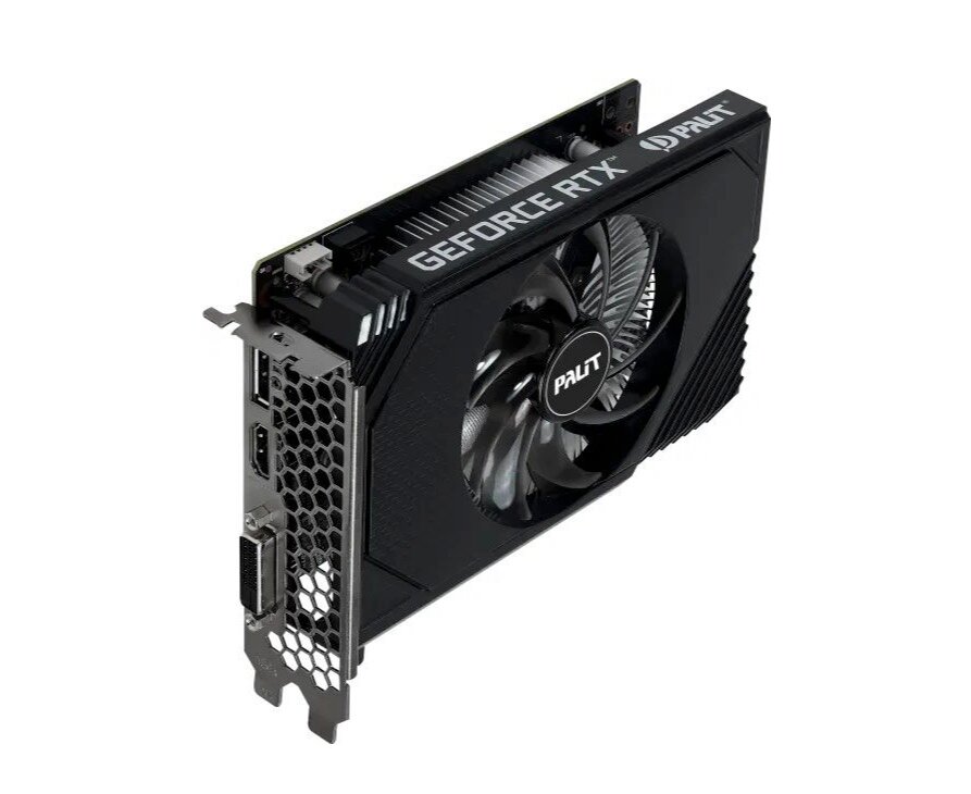 Karta graficzna Palit GeForce RTX 3050 StormX OC 6GB pod skosem