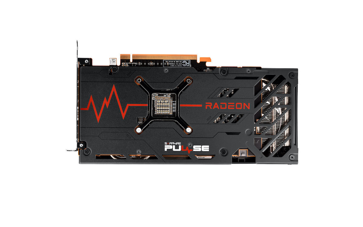 Karta graficzna Sapphire Pulse Radeon RX 7600 Gaming OC 8GB od dołu
