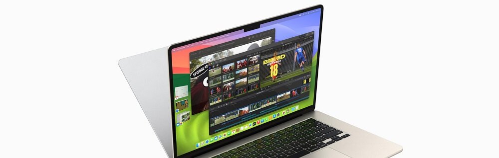 Laptop Apple MacBook Air M3 13' 8/512GB gwiezdna szarość pod skosem w prawo