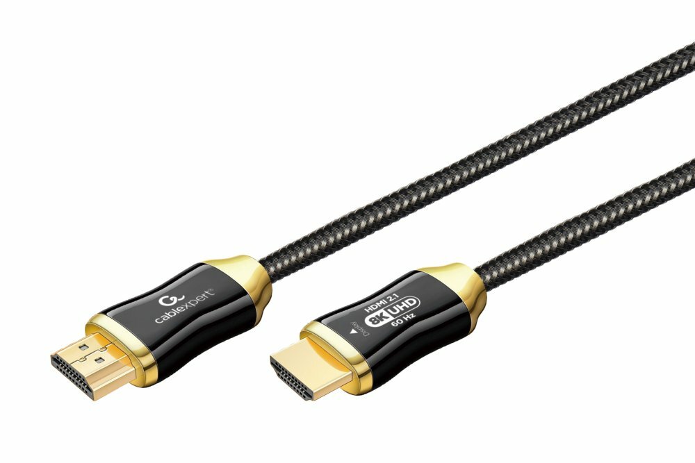 Kabel HDMI Gembird CCBP-HDMI8K-AOC-10M 10m widok na kabel w poziomie