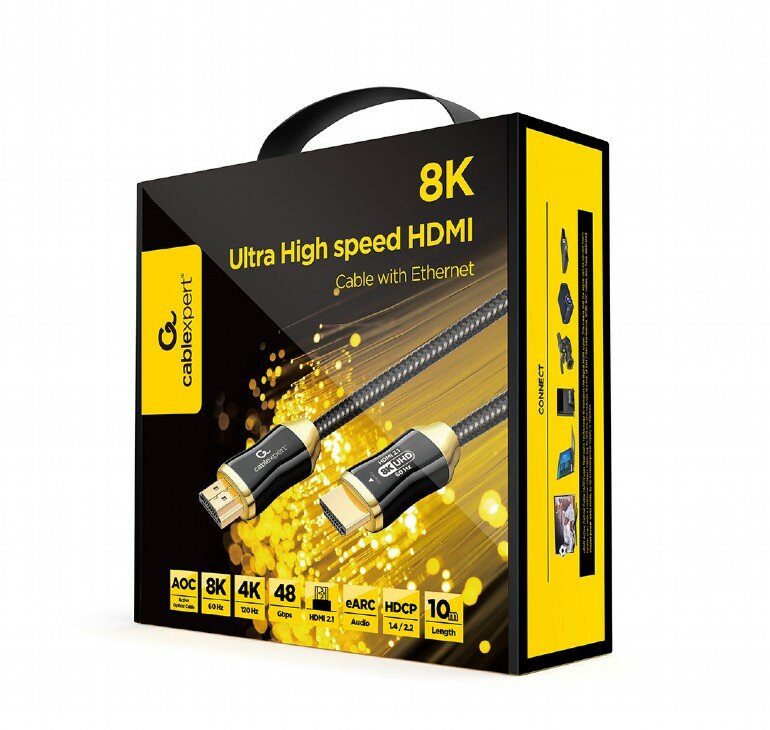 Kabel HDMI Gembird CCBP-HDMI8K-AOC-10M 10m widok na karton kabla