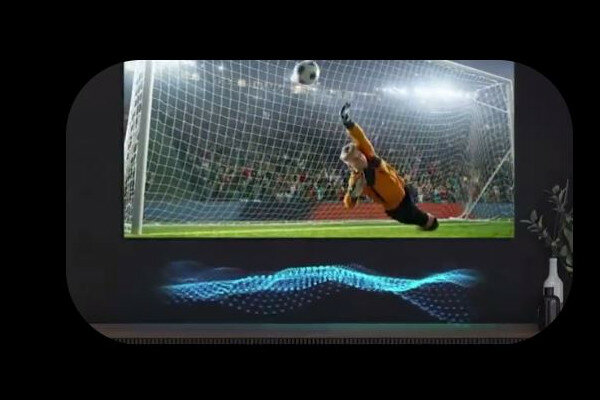 Telewizor Samsung QN90D QLED 85' grafika przedstawiająca rozpraszanie dźwięku
