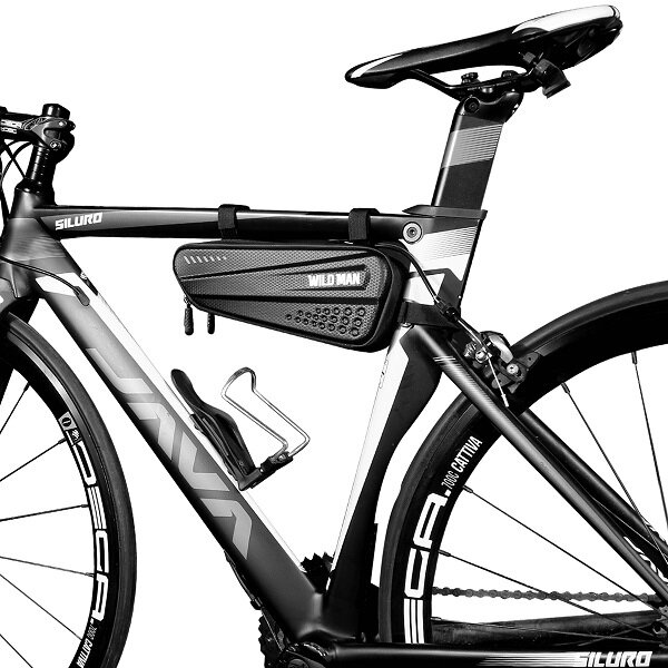 Etui na ramę roweru Wildman M ES4 czarne zamontowane na ramie roweru