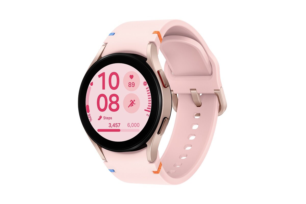 Smartwatch Samsung Galaxy Watch FE 40mm grafika przedstawia urządzenie pod skosem