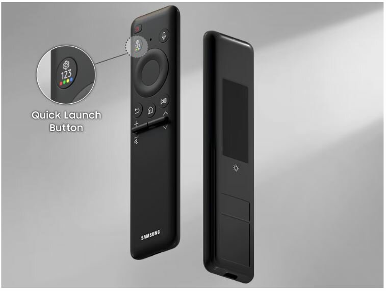 Monitor Samsung M7 Smart grafika przedstawia pilot urządzenia