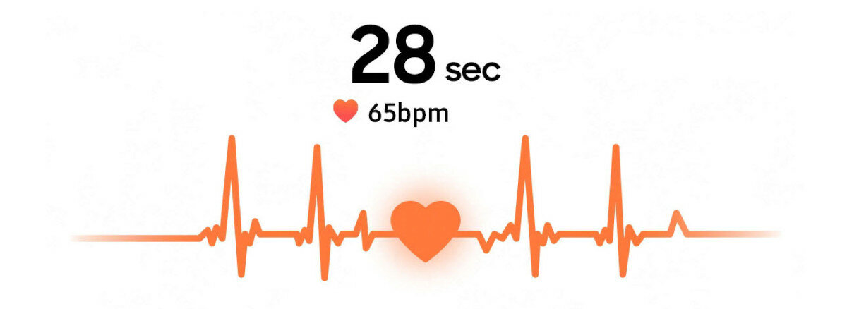 Smartwatch Samsung Galaxy Watch7 L300 BT 40mm zielony grafika przedstawiająca parametry pracy serca