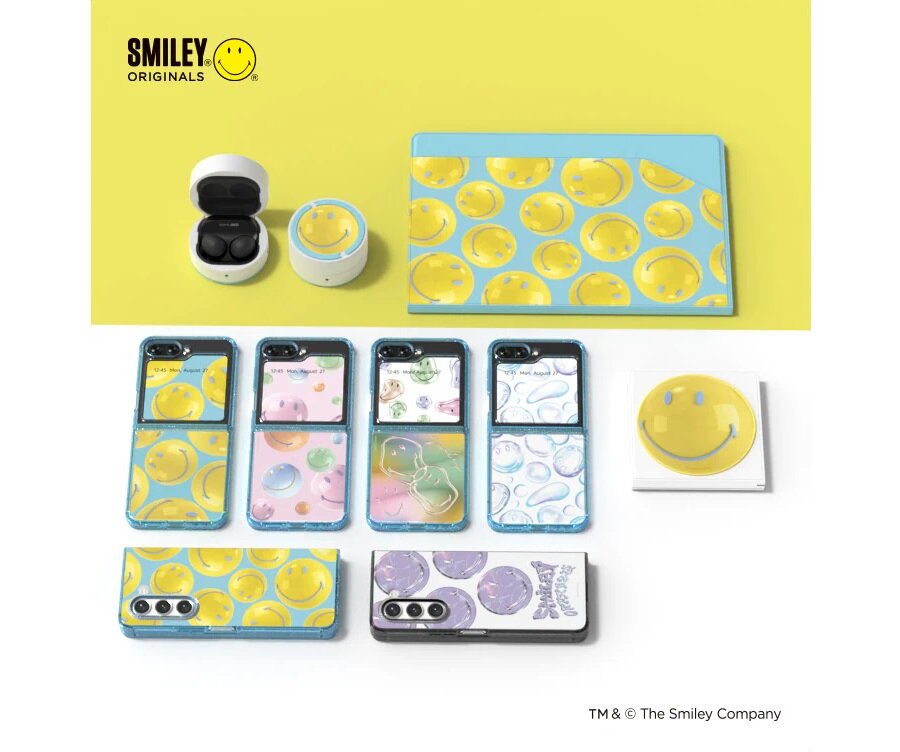 Etui Samsung Smiley Eco-Friends Cover Galaxy Buds2 Pro widok na akcesoria z serii Samsung Smiley Eco-Friends