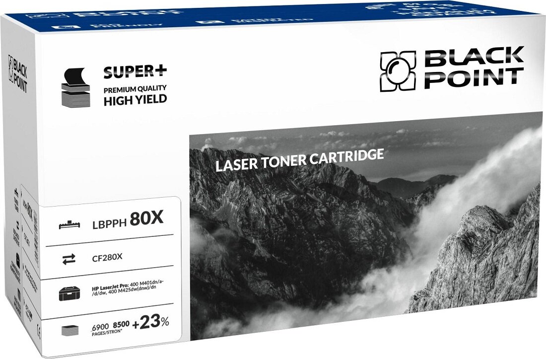 Toner laserowy Black Point Super Plus LBPPH80X. Zastępuje HP CF280X. 