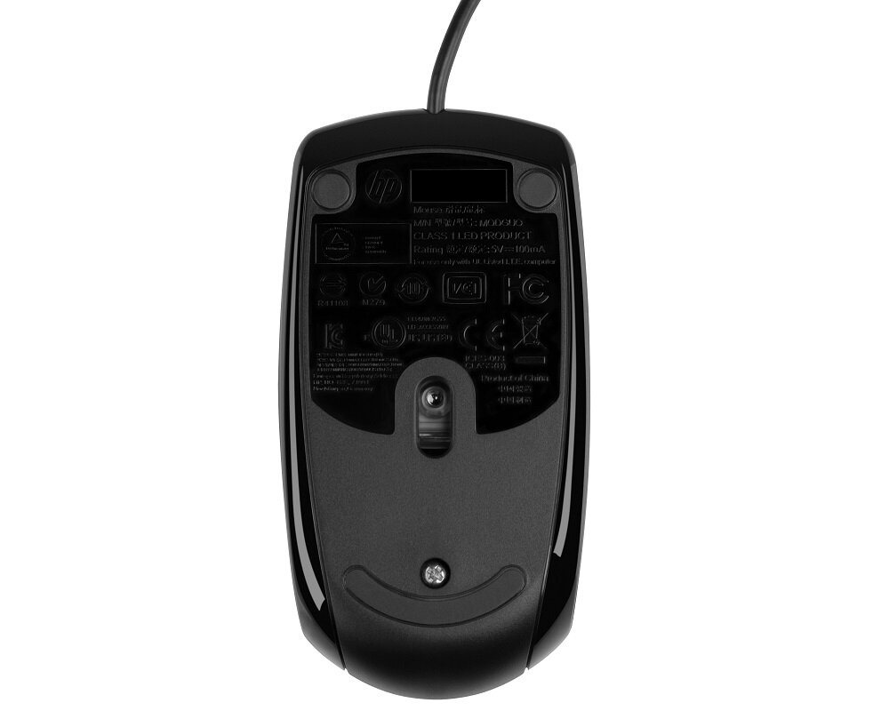 Mysz przewodowa HP X500 E5E76AA od spodu