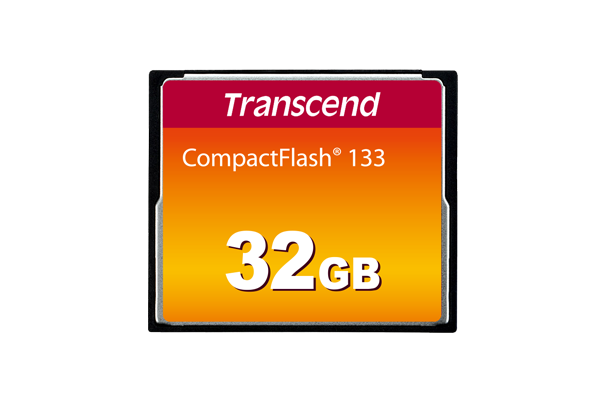 Karta pamięci Transcend TS8GCF133 CF 8GB widok od frontu