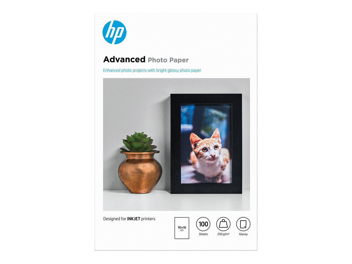 Papier fotograficzny HP Advanced Q8692A 10 x 15 cm 100 szt. przód opakowania