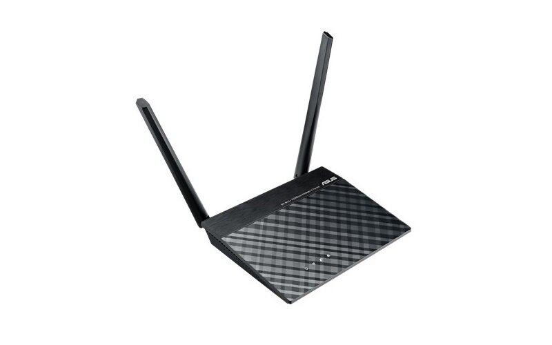 Router Asus RT-N12+ widok od lewej strony