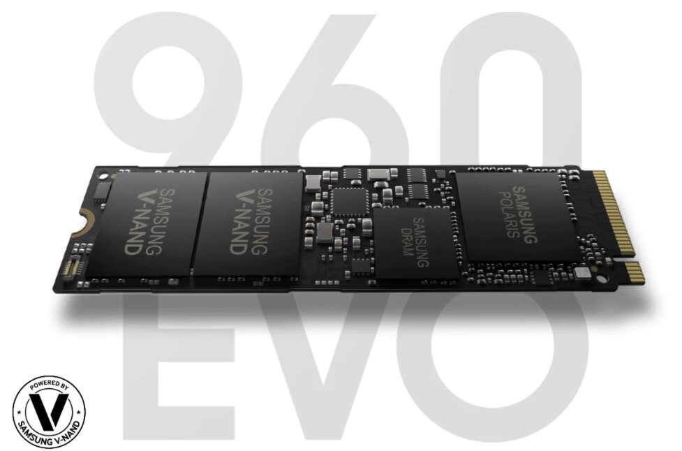 Dysk SSD Samsung MZ-V6E1T0BW 960 EVO 1TB widok na dysk od przodu