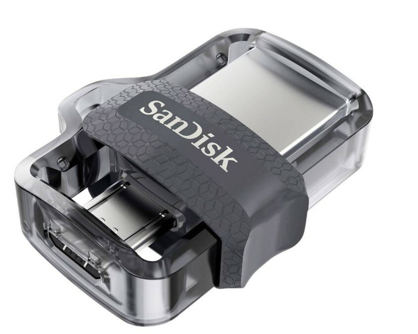 Pendrive SanDisk Ultra Dual Drive m3.0 128GB pendrive ze schowanymi złączami