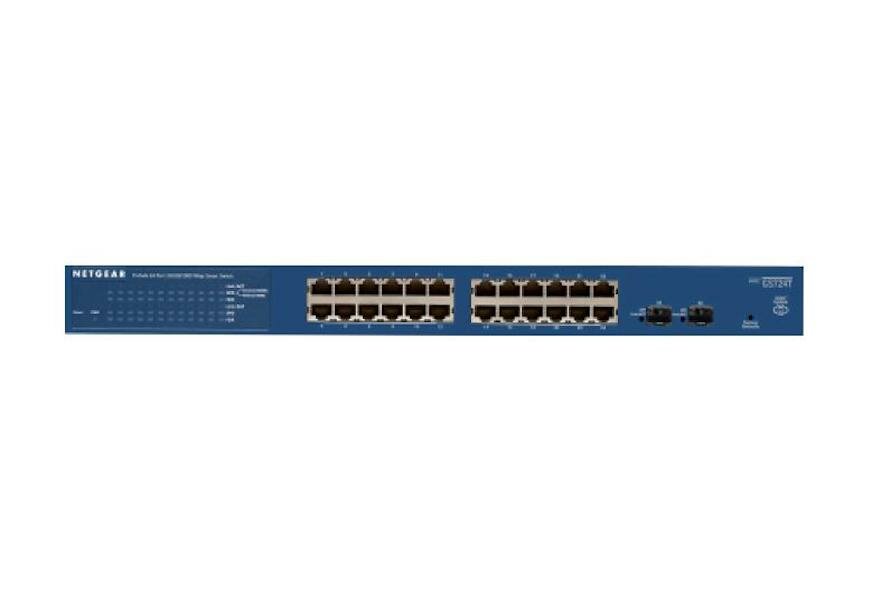 Switch Netgear GS724T-400EU Gigabit Ethernet widoczny frontem