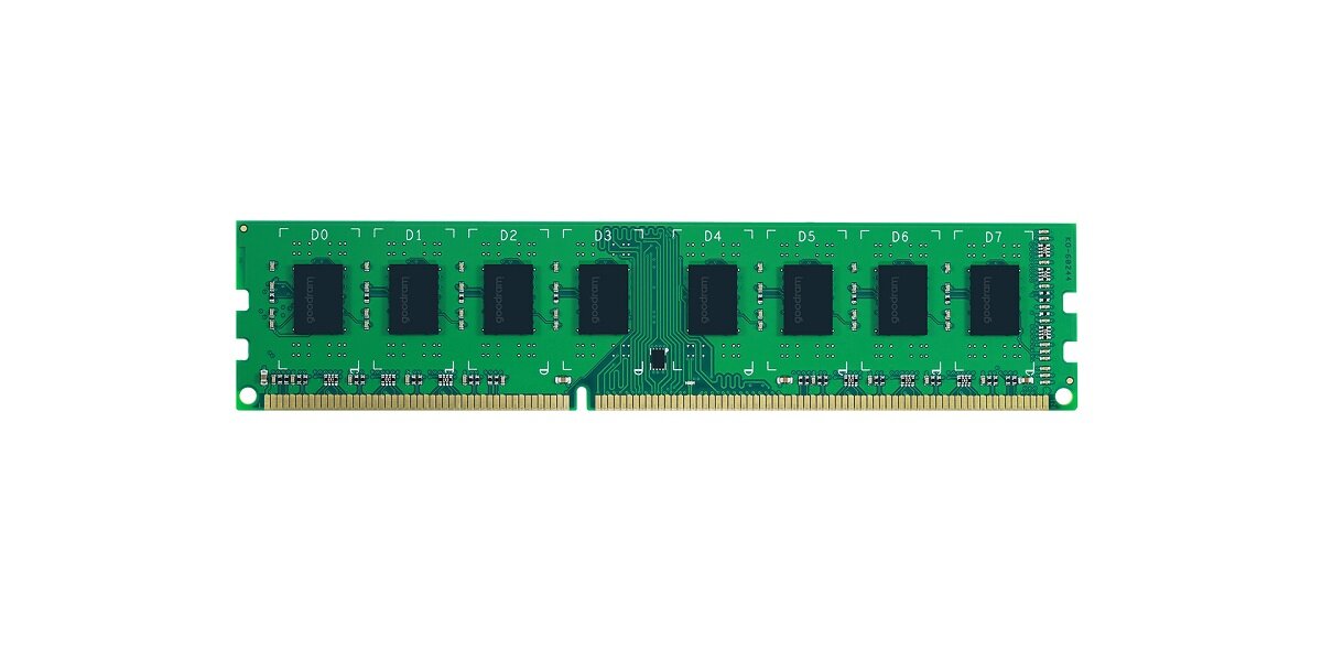 Pamięć RAM DDR3 Goodram ECC DIMM 8GB/1600MHz widok od frontu